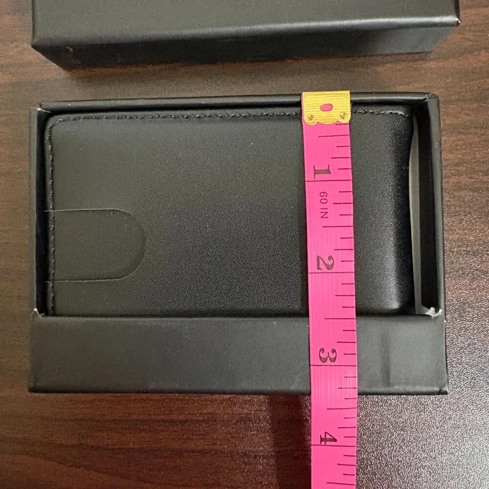 Mark Fred Black Leather Wallet Classic Modern Sleek Quiet Luxury Timeless Chic